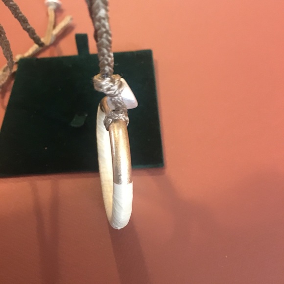 17in Stone & Hoop Tie Necklace - Picture 5 of 11